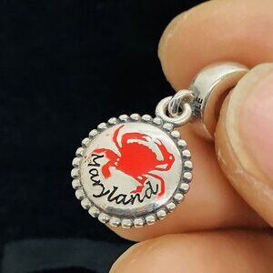 ✨🔥Pandora Maryland Crab Dangle Charm, Mixed Enamel Dangle Charm